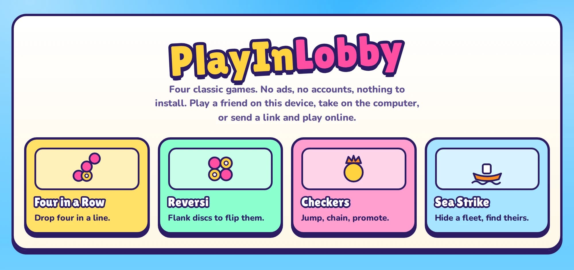 Screenshot of PlayInLobby